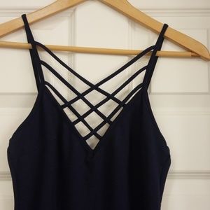 Navy crisscross dress